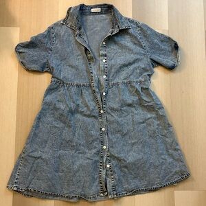 Denim Button-Up Dress
